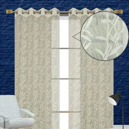 153 cm (5 ft) Net Semi Transparent Window Curtain (Pack Of 2)-image-37