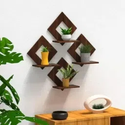 4 Piece Decorative Wooden Wall Hanging for Home Decor Office MDF (Medium Density Fiber) Wall Shelf-image-17