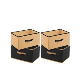 Kuber Industries Set Of 4 Solid Rectangular Foldable Storage Organizers-15