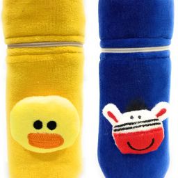 Soft Plush Stretchable Baby Feeding Bottle Cover-image-98