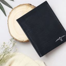 Men Casual, Evening/Party, Trendy Black Genuine Leather RFID Wallet-image-93