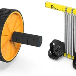 Tummy trimmer with ab wheel for men and women for belly fat combo Ab Exerciser-18