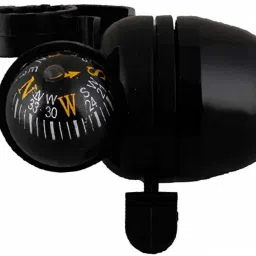 Plastic Bicycle Navigation Bike Compass and Handlebar Bell (Black) Bell-20