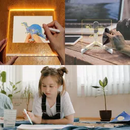 zodze 3d Acrylic LED Message Board, LED Message Board With Pen(15 x15cm) Table Lamp image 2