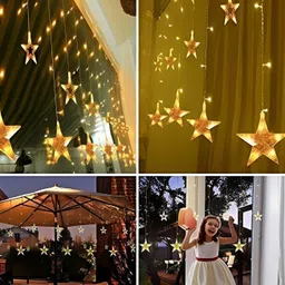 SPARK WORLD Yellow Star Shape String Lights image 2