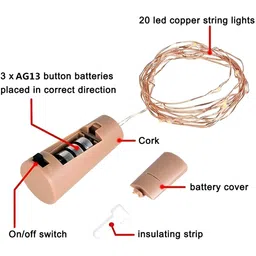 SPARK WORLD Yellow 2 Pieces Rice Shape String Lights image 3