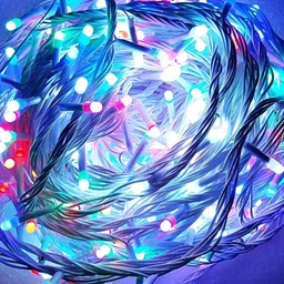 SPARK WORLD Blue & Green Rice Shape String Lights image 5