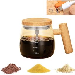 Self Steering, USB Charging Mixing Cup, Borosilicate Glass Mixing Plastic Coffee Mug-image-71
