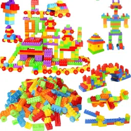 125 + Pcs Building Block Toy for Kids Smart Activity Fun & Learning Train Blocks-6