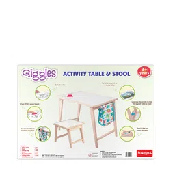 Giggles 2 in 1 Activity Folding Table & Stool for Age 3 Years+ image 4