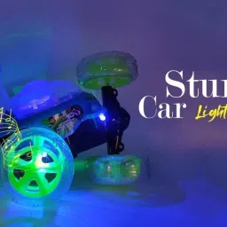 shoptoall RC Racing Stunt Car Toy Remote Control Rotating Double Flip USB Rechargeable Car image 2