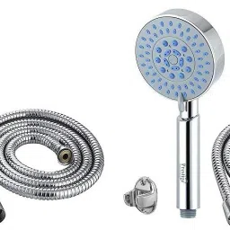 5-Function Aris ABS Hand Shower with 1 Meter Tube and Wall Hook-set of 2 Handheld-picture-1
