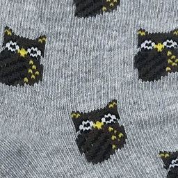 Mint & Oak Men Grey Melange & Brown Patterned Ankle-Length Socks image 2