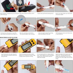 control d Blue Digital Glucose Blood Sugar testing Monitor Machine with 50 Strips Glucometer image 5