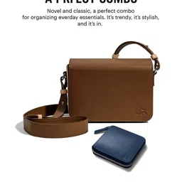 DailyObjects Leather Structured Sling Bag with Zip Wallet image 4