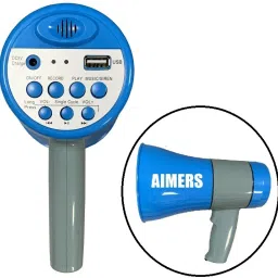 aimers SD-Card Support Handheld Megaphone - Built-in Siren Talk, Record, Play, Siren 50W Handheld MegaPhone Recording Loud Speaker SD-Card Support Handheld Megaphone Indoor PA System image 4