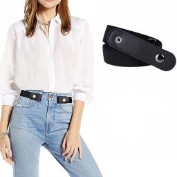 Women Casual, Evening, Formal, Party Black Fabric Reversible Belt-image-58