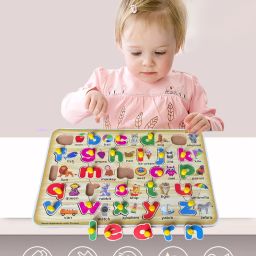 26 Letters Lower Case Alphabet Small ABC Puzzle Board Learning toys for kids-24