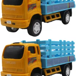 Pull back medium size country truck with two cows behind toy for kids-image-10