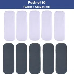 All New Reusable Washable Daily Use High Absorable Nappy Diaper Liner/Insert For Baby New Born to 2 Year Black And White Colour-picture-22