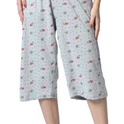 Women Cotton Capris Women Reversible Grey Capri-image-2
