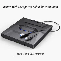 ULTRABYTES External DVD Drive USB 3.0 Type C High Speed 5Gbps External DVD Writer image 3