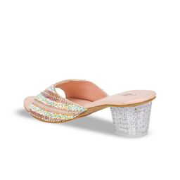 Shezone Embellished Open Toe Block Heels image 3