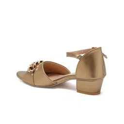 Tiny Bugs Girls Embellished Open Toe Backstrap Block Heels image 5