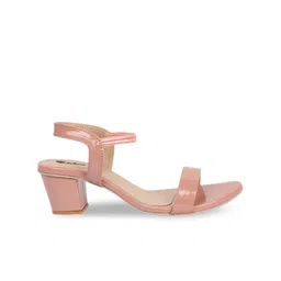 Picktoes Pink Textured Block Heels image 4