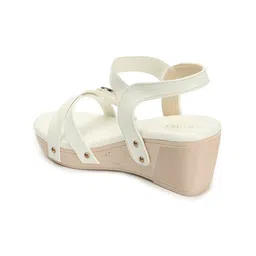 ICONICS Open Toe Wedge Heels With Buckles image 4