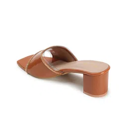 Retro Walk Textured Block Peep Toes with Buckles image 3