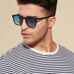 Vincent Chase Unisex Blue Lens & Black Wayfarer Sunglasses with Polarised and UV Protected Lens image 3