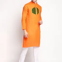 DEVOILER Ethnic Motifs Printed Kurta with Pyjamas image 3