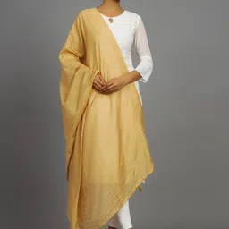 HANDICRAFT PALACE Striped Embroidered Dupatta with Sequinned image 3