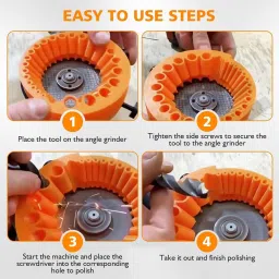 aasons Professional Drill Bit Sharpener Tool for 125mm Angle grinder Power Drill Bit Grinding Attachment for Grinding Drill Bits, 2 to 13 Mm image 4