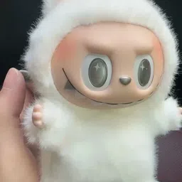 Labubu Monster Bunny Plush Keychain, Soft Furry Doll Toy, (Random Color - 1 Pc) - 17 cm-12