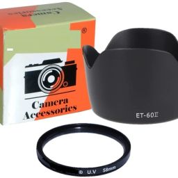 SUPERNIC Camera Flower Lens Hood with 58mm Saftey UV Lens FilterLens Hood-image-100