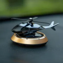 Helicopter Solar Energy Rotating Aromatherapy Aviation Al Alloy Golden Cologne Diffuser-22