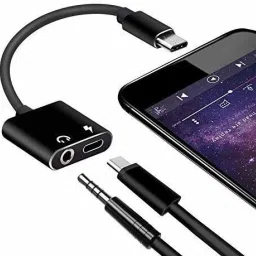 IMMUTABLE Black 88 _charging and audio splitter Type-C to 3.5 MM & Charging Splitter Compatible for MI 6/ MI Note 3 and Android Smartphones Type-C to 3.5mm Audio Phone Converter image 4