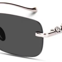 UV Protection Rectangular Sunglasses (Free Size)-image-0