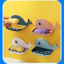 Fish Shape Cute Adhesive Waterproof Wall Mounted Soap Dish(PACK OF 1)-image-69