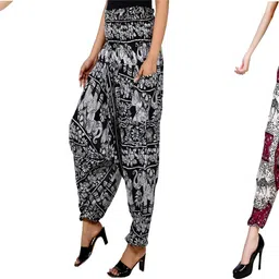 narnari Printed Rayon Women Harem Pants-picture-37