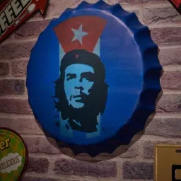eazywagon Blue Metal Che Guevara Blue Wall Decor-picture-37