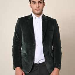 Men Solid Single Breasted Casual Blazer-image-40