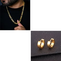 Stainless Steel Gold-plated Gold Jewel Set-image-93