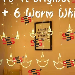 SPARK WORLD Yellow Moon Shaped String Lights image 5