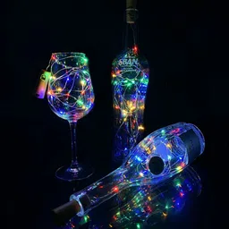 ENORMITY 3-Pcs Green & Yellow Rice Shaped  Cork LED String Lights image 5