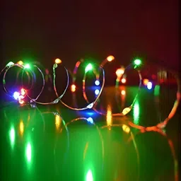 SPARK WORLD Red & Green 3 Pieces Rice Shaped Bulb String Lights image 2