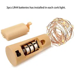 SPARK WORLD Yellow 4 Pieces Cork LED String Lights image 3