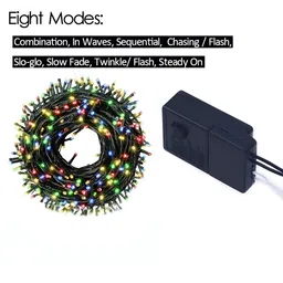 SPARK WORLD Blue & Red Rice Shaped String Lights image 4